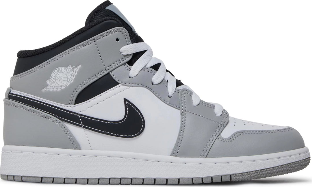  Nike Air Jordan 1 Mid Light Smoke Grey Anthracite, Front